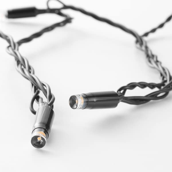 IKEA LEDLJUS LED string light with 64 lights, outdoor black, Ikea Ireland | 0764WMPDU