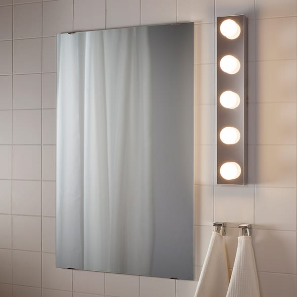 IKEA LEDSJÖ LED wall lamp, stainless steel, 24 in, Ikea Ireland | 9017IAZYP