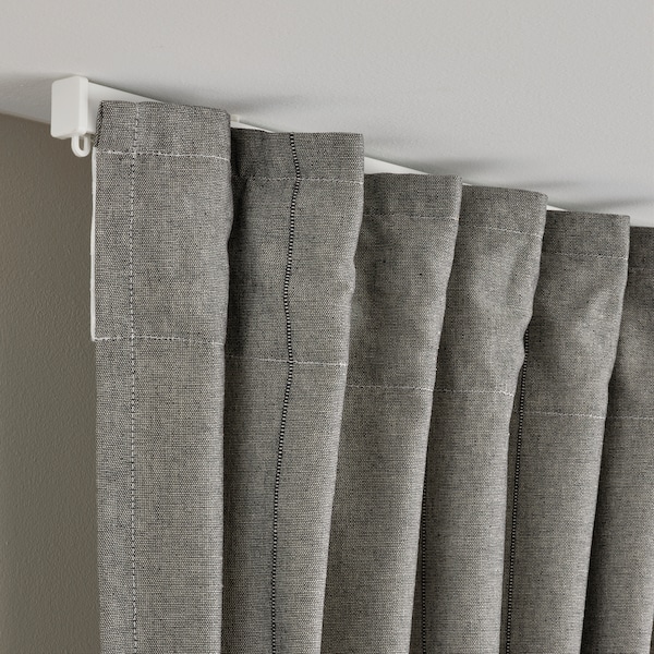 IKEA LENDA curtains with tie-backs, 1 pair, 55x98 in Dark Gray, Ikea Ireland | 6372NCIFE