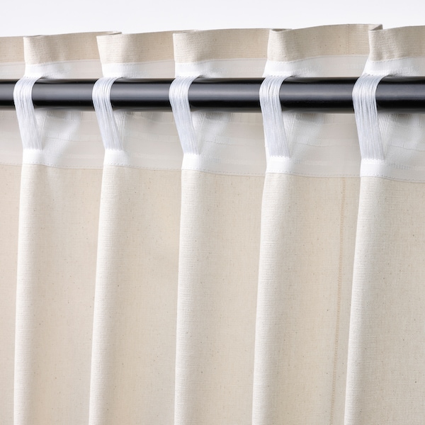 IKEA LENDA curtains with tie-backs, 1 pair, 55x84 in Off White, Ikea Ireland | 2698VQJNT