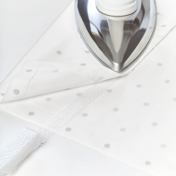 IKEA LEN Curtains with tie-backs, 1 pair, dotted, white, 47x98 in, Ikea Ireland | 2503PONHZ