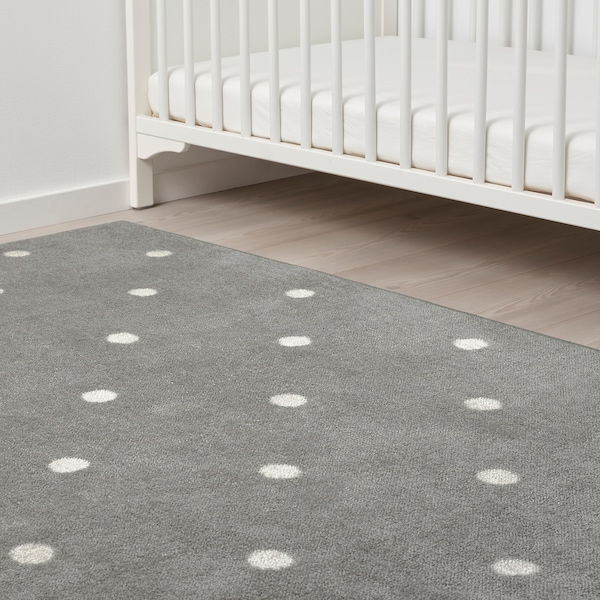 IKEA LEN rug, dotted/gray, 4'4 inx5'3 in, Ikea Ireland | 5794RSEGC