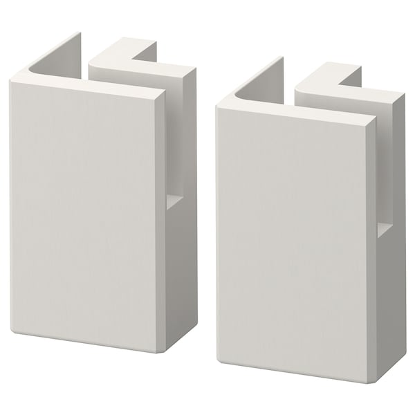 IKEA LERHYTTAN Corner leg for decorative toekick, light gray, 2 pack, Ikea Ireland | 7802LYJPZ