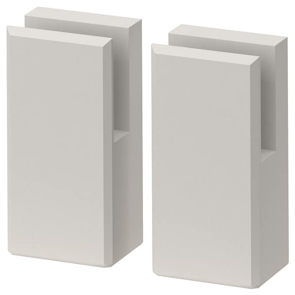 IKEA LERHYTTAN Leg for decorative toekick, light gray, 2 pack, Ikea Ireland | 5371JLGKR