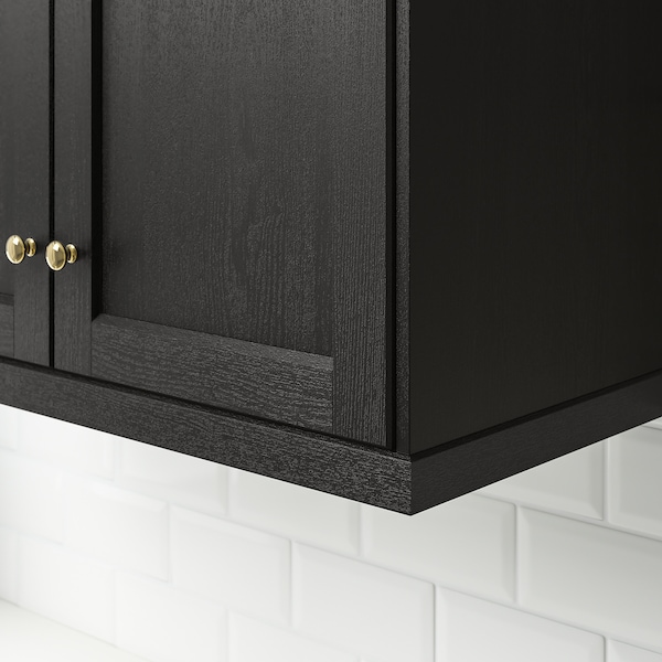 IKEA LERHYTTAN deco strip, contoured edge, 87 in Black Stained, Ikea Ireland | 3468MPLAE