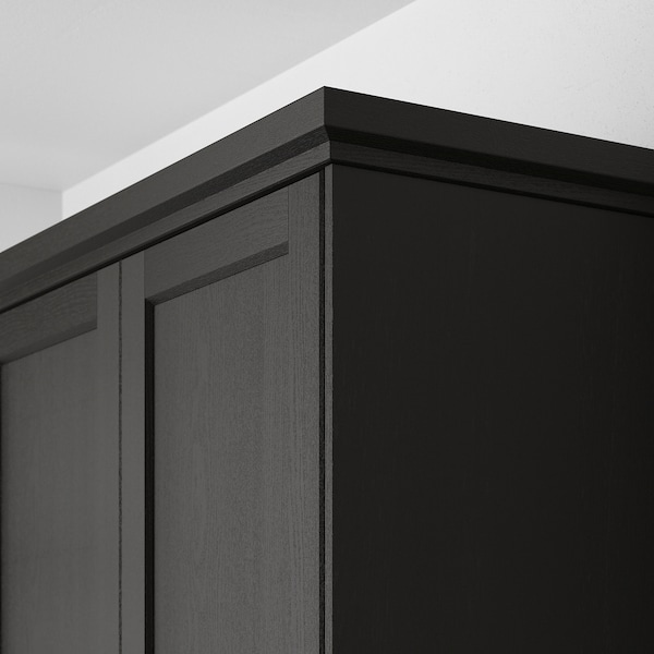 IKEA LERHYTTAN deco strip, contoured edge, 87 in Black Stained, Ikea Ireland | 3468MPLAE