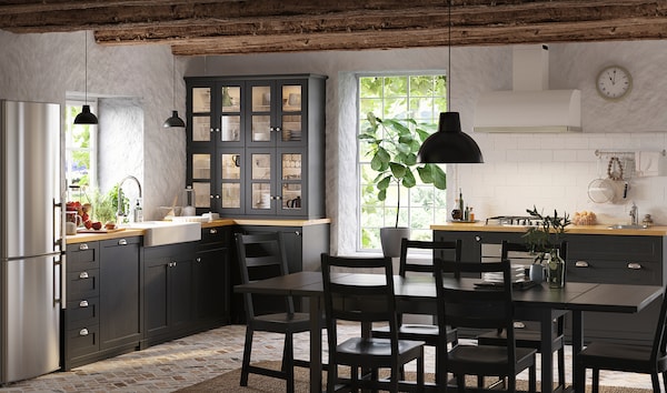 IKEA LERHYTTAN deco strip, contoured edge, 87 in Black Stained, Ikea Ireland | 3468MPLAE