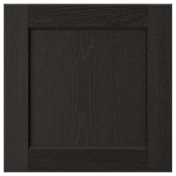 IKEA LERHYTTAN door, 15x15 in Black Stained, Ikea Ireland | 4637ODGXZ
