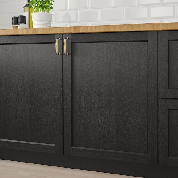 IKEA LERHYTTAN door, 24x20 in Black Stained, Ikea Ireland | 1307PYFQV