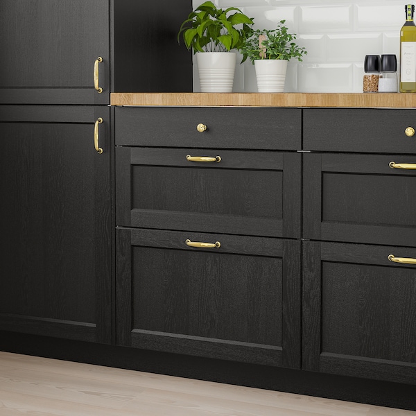 IKEA LERHYTTAN drawer front, 36x15 in Black Stained, Ikea Ireland | 6372KRNQD