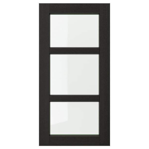 IKEA LERHYTTAN glass door, 15x30 in Black Stained, Ikea Ireland | 0539PNTSK