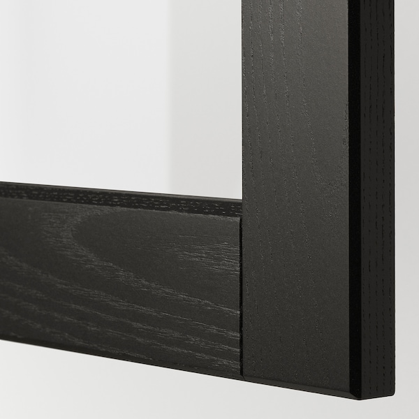 IKEA LERHYTTAN glass door, 15x40 in Black Stained, Ikea Ireland | 6481YSEBT