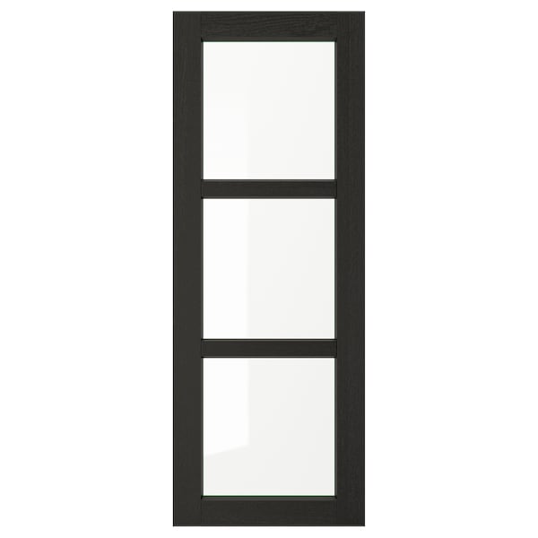 IKEA LERHYTTAN glass door, 15x40 in Black Stained, Ikea Ireland | 6481YSEBT