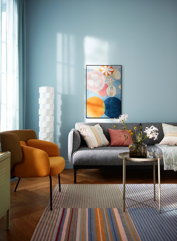 IKEA LÅGTRYCK floor lamp with LED bulb, white, 54 in, Ikea Ireland | 9306IPGFK