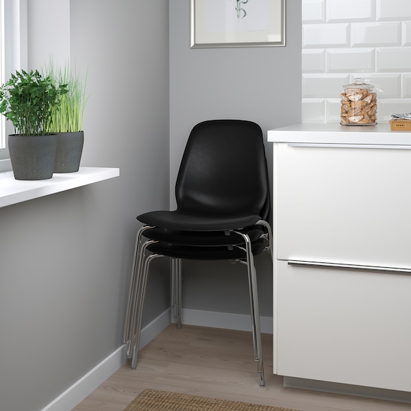 IKEA LIDÅS chair Black / Sefast Chrome Plated, Ikea Ireland | 2785LXJNV
