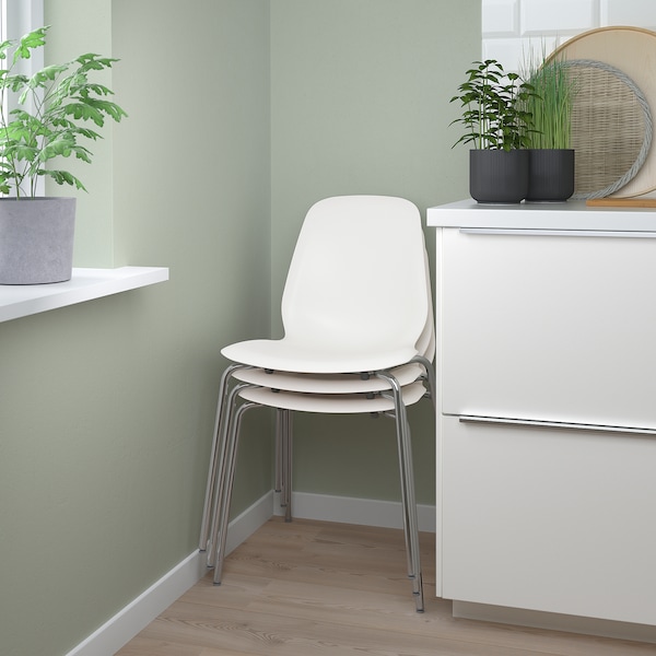 IKEA LIDÅS chair White / Sefast Chrome Plated, Ikea Ireland | 3948KWQOG