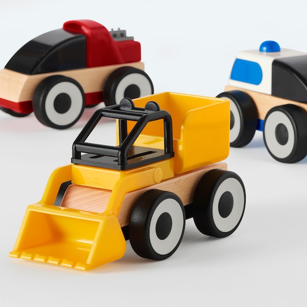 IKEA LILLABO toy vehicle, mixed colors, 3 pack, Ikea Ireland | 0319XDPVL
