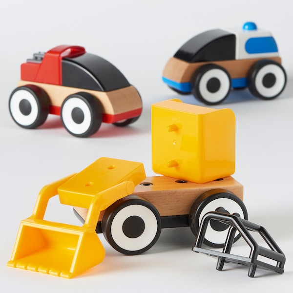 IKEA LILLABO toy vehicle, mixed colors, 3 pack, Ikea Ireland | 0319XDPVL