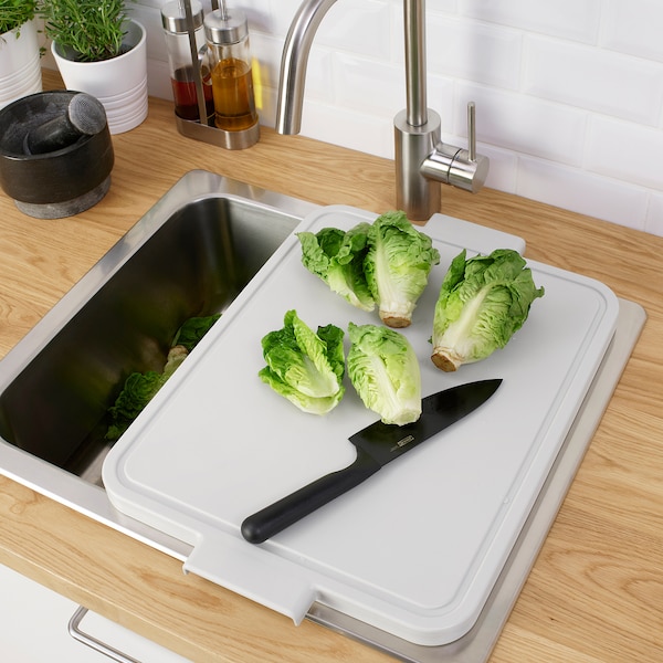 IKEA LILLHAVET cutting board, light gray, 19 ¼x13 ¾ in, Ikea Ireland | 4357BYQTJ