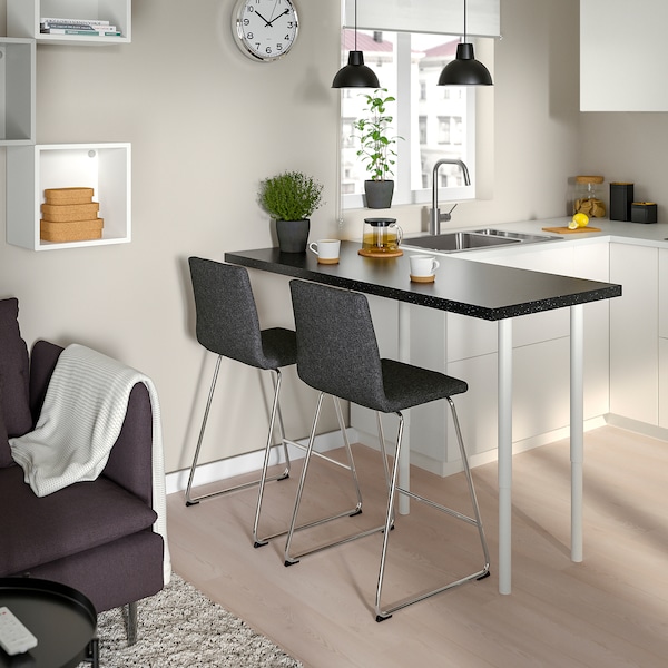 IKEA LILLÅNÄS bar stool, chrome plated/Gunnared dark gray, 24 3/4 in, Ikea Ireland | 1605THWVS