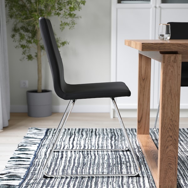 IKEA LILLÅNÄS chair, chrome plated Bomstad Black, Ikea Ireland | 0842TAZEU