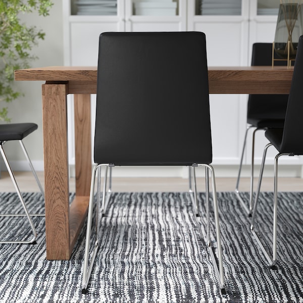 IKEA LILLÅNÄS chair, chrome plated Bomstad Black, Ikea Ireland | 0842TAZEU