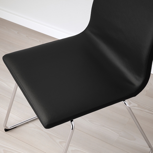 IKEA LILLÅNÄS chair, chrome plated Bomstad Black, Ikea Ireland | 0842TAZEU
