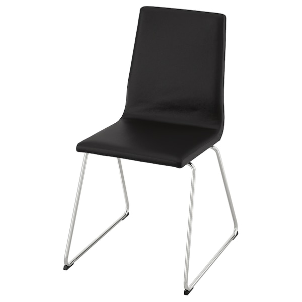 IKEA LILLÅNÄS chair, chrome plated Bomstad Black, Ikea Ireland | 0842TAZEU