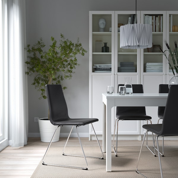 IKEA LILLÅNÄS chair, chrome plated Glose Black, Ikea Ireland | 5941CRQBA
