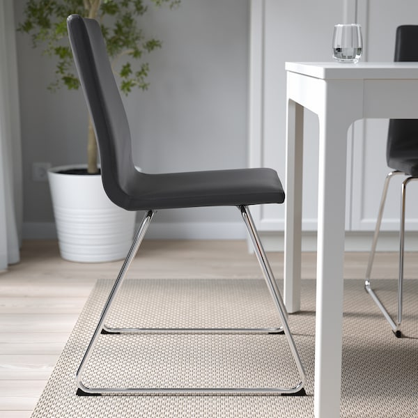IKEA LILLÅNÄS chair, chrome plated Glose Black, Ikea Ireland | 5941CRQBA