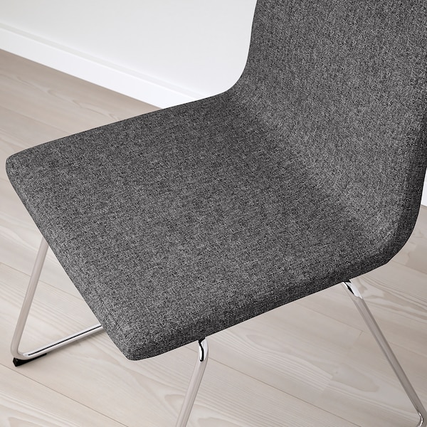 IKEA LILLÅNÄS chair, chrome plated Gunnared Dark Gray, Ikea Ireland | 6352PXLEZ