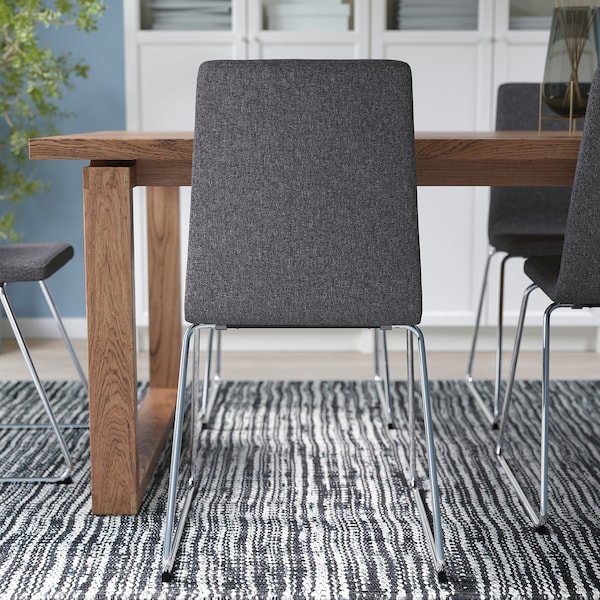 IKEA LILLÅNÄS chair, chrome plated Gunnared Dark Gray, Ikea Ireland | 6352PXLEZ