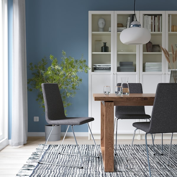 IKEA LILLÅNÄS chair, chrome plated Gunnared Dark Gray, Ikea Ireland | 6352PXLEZ