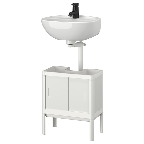 IKEA LILLTJÄRN / SKATSJÖN Bathroom vanity with 2 doors, 17 3/4x13 3/4 in White, Ikea Ireland | 2514AWSKE