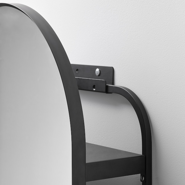 IKEA LINDBYN mirror with storage, black, 15 3/4x27 1/2 in, Ikea Ireland | 0325NWULI