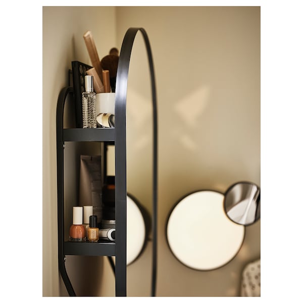 IKEA LINDBYN mirror with storage, black, 15 3/4x27 1/2 in, Ikea Ireland | 0325NWULI