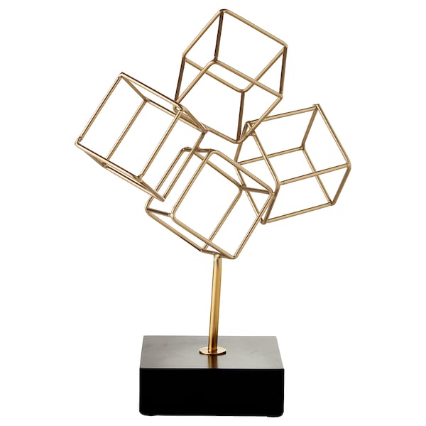 IKEA LINDRANDE decoration, cube gold, 10 ¾ in, Ikea Ireland | 7812ZUXDC
