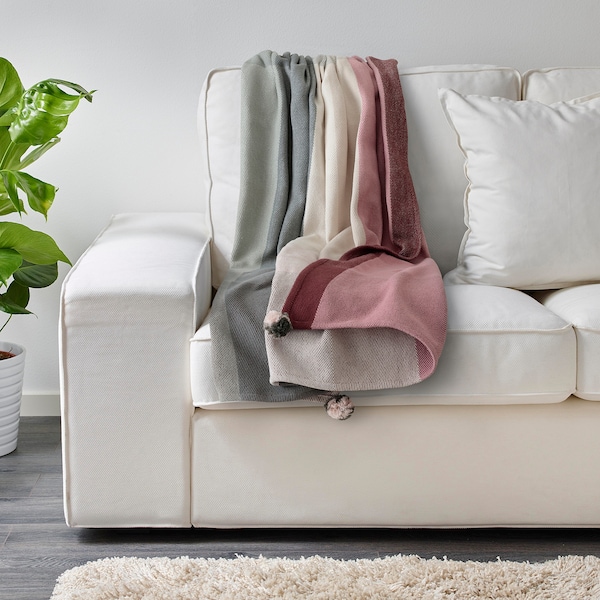 IKEA LINDSVÄRMARE throw, multicolor handmade, 43x67 in, Ikea Ireland | 7248MWDYG