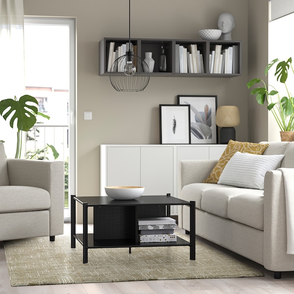 IKEA LINJEPLATS rug, low pile, beige/off-white, 5'3 inx7'7 in, Ikea Ireland | 3829ERJMW