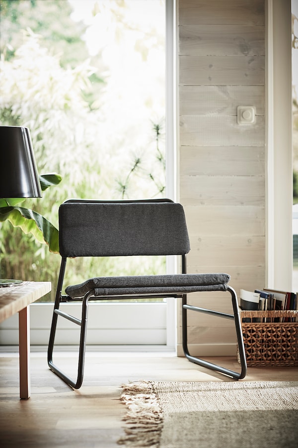 IKEA LINNEBÄCK chair Vissle Dark Gray, Ikea Ireland | 4791FCDKZ