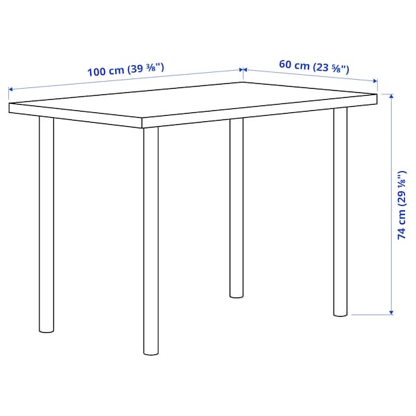 IKEA LINNMON / ADILS desk, 39 3/8x23 5/8 in Black / Brown, Ikea Ireland | 9805BHXQP