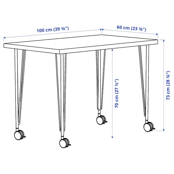IKEA LINNMON / KRILLE desk, 39 3/8x23 5/8 in White, Ikea Ireland | 2503CMVHW