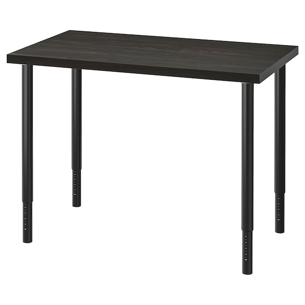 IKEA LINNMON / OLOV desk, 39 3/8x23 5/8 in Black / Brown, Ikea Ireland | 5702KJQCY