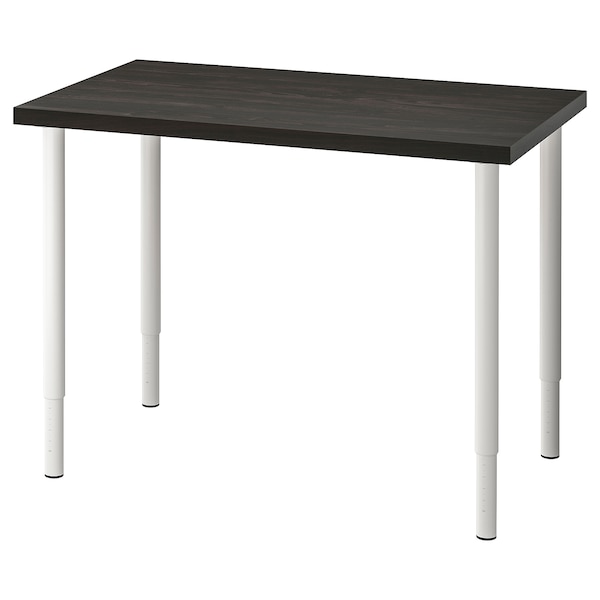 IKEA LINNMON / OLOV desk, 39 3/8x23 5/8 in Black / Brown / White, Ikea Ireland | 8713CBIFD