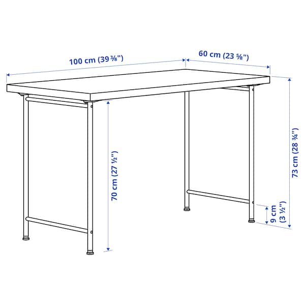 IKEA LINNMON / SPÄND desk, 39 3/8x23 5/8 in Black / Brown / White, Ikea Ireland | 5390ALINQ