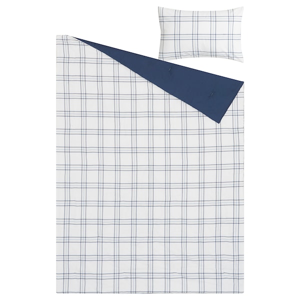 IKEA LINSNÄRJA comforter set, Twin/Twin X-long Blue / White, Ikea Ireland | 1438YWJXE