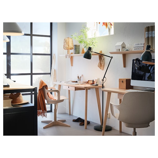 IKEA LISABO Desk, ash veneer, 46 1/2x17 3/4 in, Ikea Ireland | 1467DWQYA