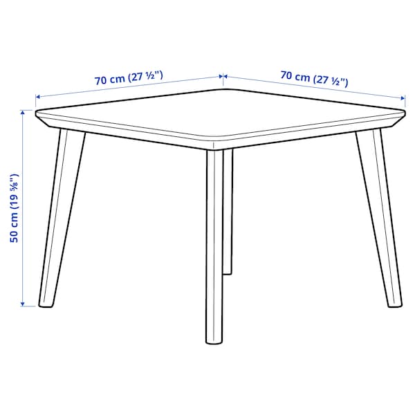 IKEA LISABO coffee table, ash veneer, 27 1/2x27 1/2 in, Ikea Ireland | 7823FMJDU