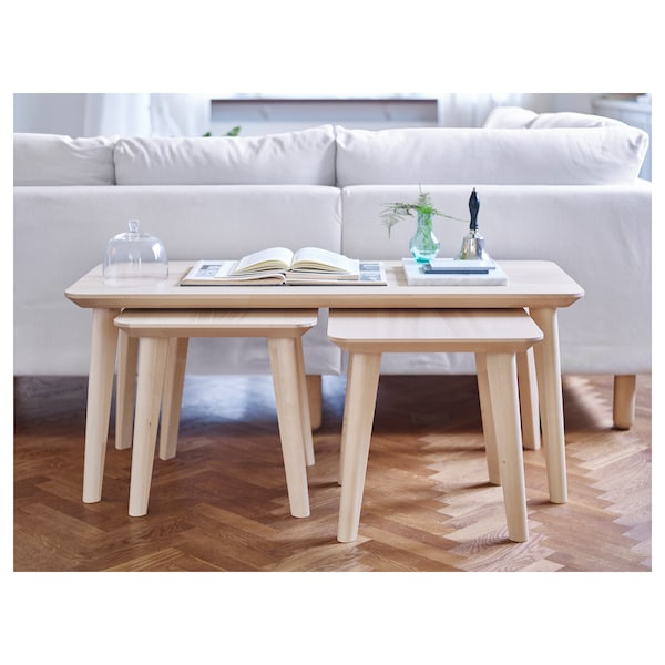 IKEA LISABO coffee table, ash veneer, 46 1/2x19 5/8 in, Ikea Ireland | 0315BEXVH