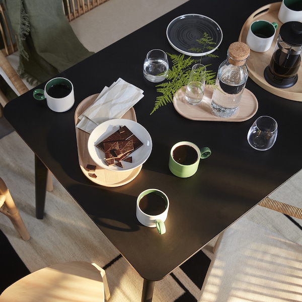 IKEA LISABO table, 55 1/8x30 3/4 in Black, Ikea Ireland | 4061CLBDT